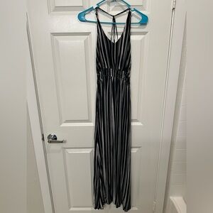 Maurices Black and White Striped Maxi Dress